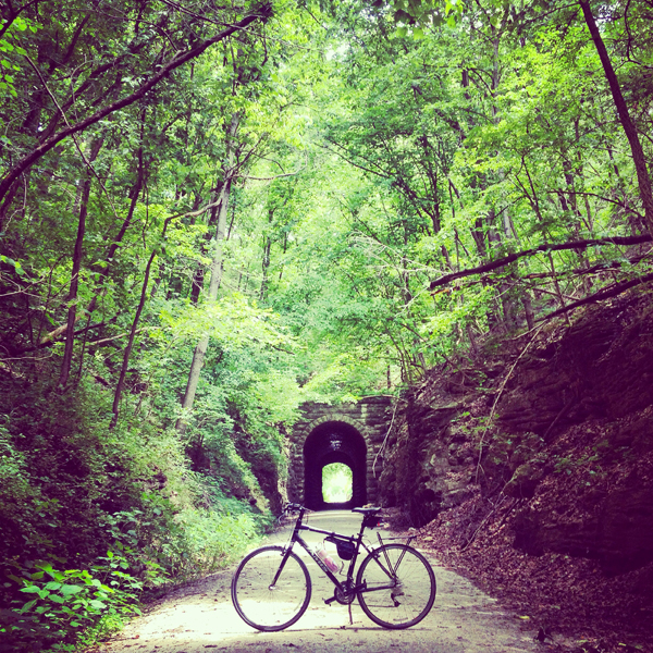 bike in woods