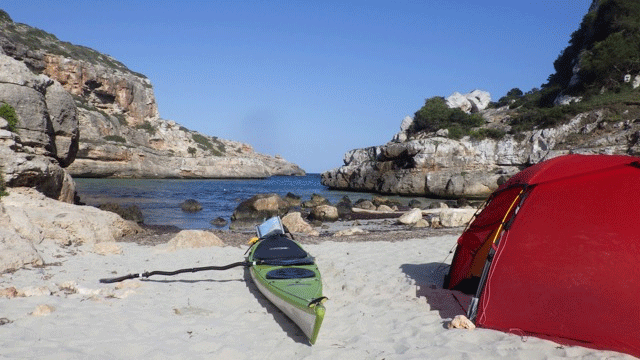 The adventure involved camping on the shore of the Spanish islands.